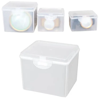 Flip кутия за съхранение Прозрачна настолна кутия за съхранение LED кутия за опаковане на фарове, носеща пластмасова кутия за фарове