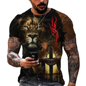 Христос Исус тениска за мъжки 3D печат тениска безплатна доставка дрехи къс ръкав улично облекло реколта върховете тениска мъжко облекло