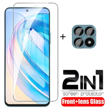 2in1 Калъф от закалено стъкло за Honor X8a 4G екран протектор за Xonor Honar X 8 A 8A HonorX8a CRT-LX1Camera обектив защитни филми