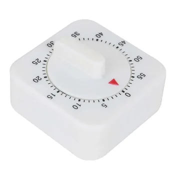 1 бр. 60 минути кухненски таймер за обратно броене Напомняне за аларма White Square Mechanical Timer For Kitchen Home Baking Tool Gadgets