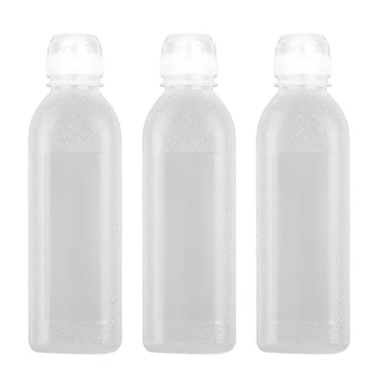 Squeeze бутилки кетчуп бутилки изстискайте за сосове, зехтин дозатор, 3-пакет 17 унции (500ML)