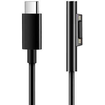  За повърхностно свързване към USB C кабел за зареждане, съвместим за Surface Pro 3/4/5/6/7, Surface лаптоп 3/2/1, Surface Go