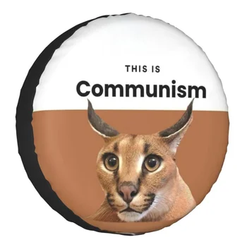 Комунизъм Флопа сладък мем резервна гума капак случай чанта торбичка Caracal котка колела капаци за Mitsubishi Pajero