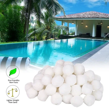 Леки водни влакна памучни топки Висока якост плувен басейн почистване топка бял филтър топка вода влакна памук Poo