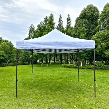 10x10 Ft Outdoor Easy Pop up Canopy Tent Folding Portable Tent with Carrying Bag White[US-Stock]
