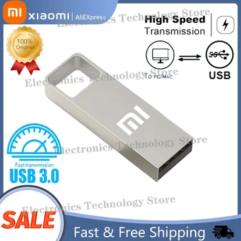 Xiaomi U диск 2TB метален високоскоростен преносим компютър USB 3.0 компютър лаптоп 1TB водоустойчив флаш USB устройство тип-C адаптер