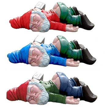 15 см Творчески Забавни Пияни Gnome джудже статуя Коледа градина джудже гноми статуи смола декорации Коледа маса орнамент