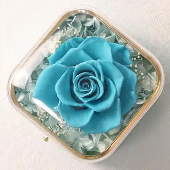 Подаръчен комплект за цветя Вечна роза сърце огърлица подарък комплект за жени реалистични изкуствена перла огърлица цвете подаръци за мама съпруга