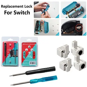 Резервни метални заключващи катарами за Nintendo Switch JoyCon ремонтни части с комплект инструменти за отвертки