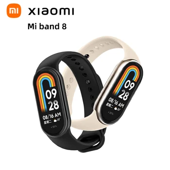 Xiaomi Mi Band 8 Интелигентна гривна 7 Цветен AMOLED екран Miband 8 Кръвен кислород Фитнес Traker Bluetooth Sport Smart Watch
