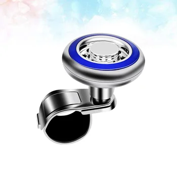 Метален волан Помощен топка мощност бустер топка волана копче за кола превозно средство (синьо)