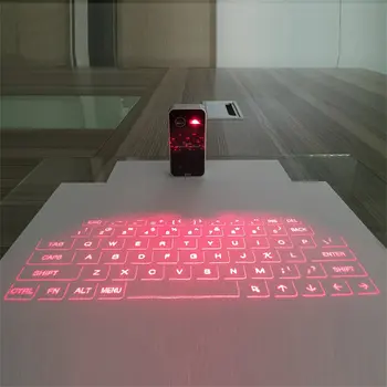 Виртуална лазерна клавиатура Bluetooth-съвместим безжичен проектор Преносима клавиатура Виртуална проекция за таблетен компютър Телефон PC