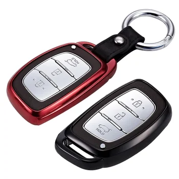 Soft TPU Car Key Case за Hyundai Mistra Elantra Tusson Verna Sonata Verna Key Shell Cover Car Styling Key Case for Car