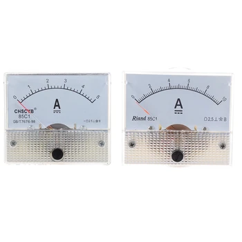 85C1 DC 0-10A правоъгълник аналогов панел амперметър габарит & 85C1-A аналогов ток панел метър DC 5A AMP амперметър