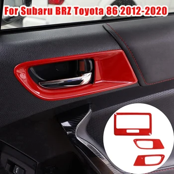  Капак на дръжката на вътрешната врата на автомобила & Светлина за четене на покрива Подстригване Куполна лампа Декорация Рамка Пластмасова за Subaru BRZ Тойота 86 2012-2020