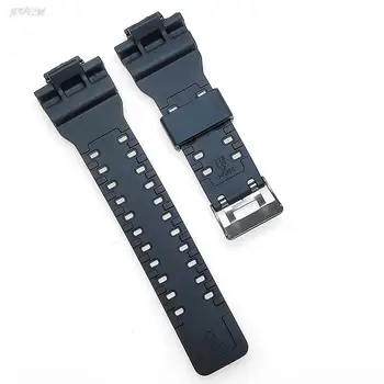 16mm силиконова лента за часовници за Casio G-Shock черна гума гмуркане водоустойчива подмяна гривна лента каишка часовник аксесоари