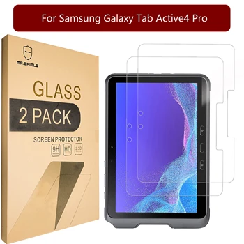 Mr.Shield [2-PACK екран протектор за Samsung Galaxy Tab Active4 Pro [закалено стъкло] екран протектор