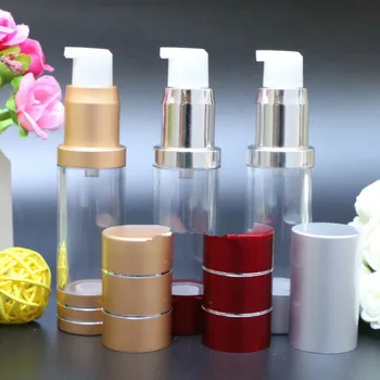10Pcs Бутилка за многократна употреба Пътуване козметични опаковки Празна безвъздушна помпа пластмасови бутилки вакуум налягане емулсия бутилка