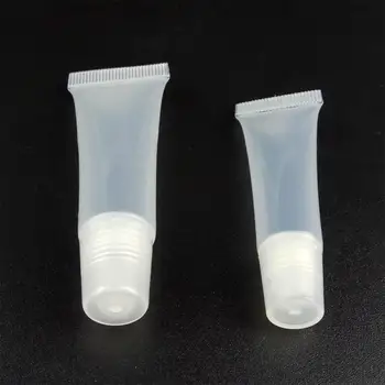 10ml гланц за устни тръби Балсам за устни Мек грим Squeeze Sub-бутилиране Clear пластмасови гланц за устни Tube Контейнер Инструменти за грим