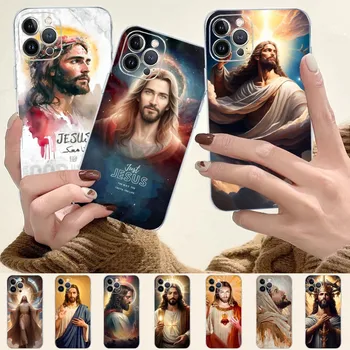 Исус Христос Калъф за телефон за iPhone 14 11 12 13 Mini Pro XS Max Cover 6 7 8 Plus X XR SE 2020 Funda Shell