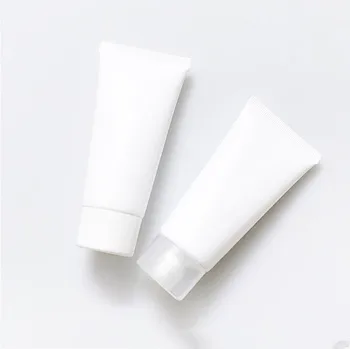 60g 60ml бяла пластмасова бутилка за изстискване 60g празна скреж козметичен контейнер крем за ръце лосион за лице опаковка тръба безплатна доставка