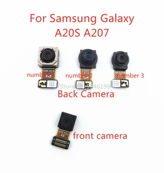 1бр Назад голям Основна задна камера предна камера модул Flex кабел за Samsung Galaxy A20S A207 A207F Обратно Main Flex кабел Замяна