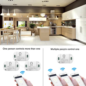 Безжични превключватели Tuya APP Wifi безжични превключватели Автоматизация, съвместима с Alexa Google Home Smart Home