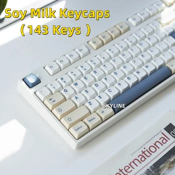 1 комплект XDA GMK соево мляко Keycaps 143 клавиша PBT Keycap Dye сублимация за Cherry Gatrron MX превключватели Механична клавиатура XDA keycap