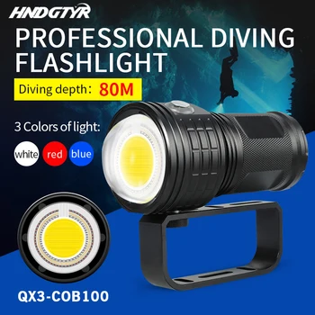  Супер ярко фенерче за гмуркане 10400mAh Мощна лампа IPX8 Най-висока водоустойчива оценка Професионална подводна факелна фотография