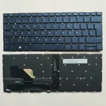 Нова SP испанска клавиатура за HP ELITE Dragonfly G2 MAX 13.3 с подсветка синя L57278-071 SG-99100-2E