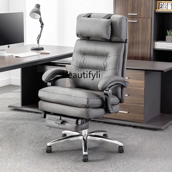 естествена кожа изпълнителен стол накланящ офис стол диван компютър стол дрямка офис седалки