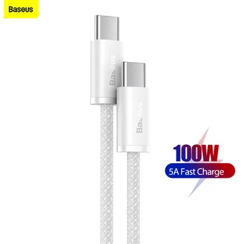 Baseus 100W тип C към USB тип C кабел за Macbook Pro ipad PD бързо зарядно устройство тип-c кабел за Xiaomi Samsung Huawei