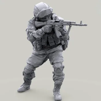 1/35 Die Cast Scale Resin Figure Model Kit Войник от руската армия в модерна система за бойно оборудване на пехотата Несглобен небоядисан 079X