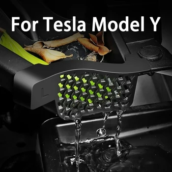 Groove филтър филтър нетни аксесоари 2бр отломки филтър против запушване преден багажник вода ръководство за Tesla модел Y воден канал
