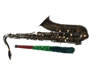 Нов джаз марка по поръчка тенор саксофон Mark VI гроб черен професионални музикални инструменти антични мед симулация месинг саксофон остроумие