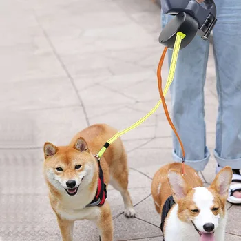 Прибираща се каишка за кучета с противоплъзгаща дръжка Издръжлива ръжда доказателство Подобряване на технологията за прибиране Куче Leas за пътуване на открито Mascota