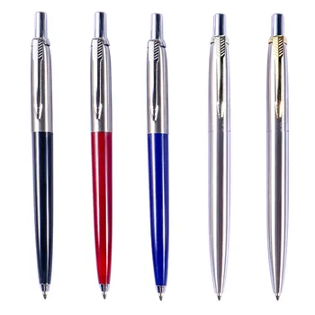 30PCS Химикалка преса Typ мастило писалка метали канцеларски материали офис училищни пособия писане подарък писалка