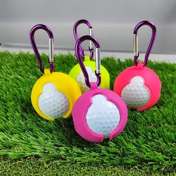 1Pcs топка за голф силиконов ръкав защитен капак чанта притежателя голф обучение спортни аксесоари голф консумативи топка двоен калъф