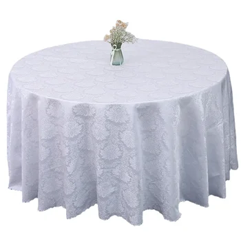 жакард хотел покривки висококачествени плътен цвят таблица покрива за хранене банкет сватба кръг елегантен водоустойчив покривка за маса